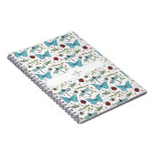 Carnet de notes à motif d'insecte blanc et monogra (Côté Droit)