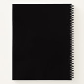 Carnet de notes à motif floral monochrome moderne (Dos)