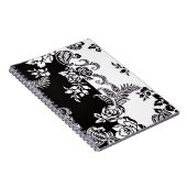 Carnet de notes à motif floral monochrome moderne (Côté Droit)
