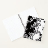 Carnet de notes à motif floral monochrome moderne (Intérieur)