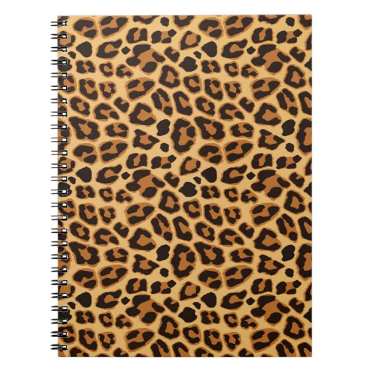 Carnet de notes à motif peau d'animal léopard (Devant)