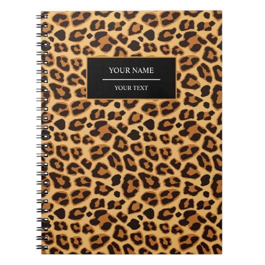 Carnet de notes à motif peau d'animal léopard (Devant)