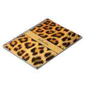 Carnet de notes à motif peau d'animal léopard (Côté gauche)