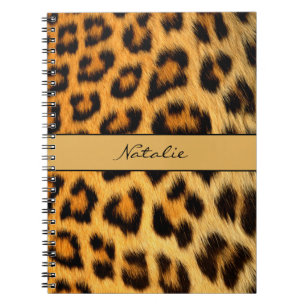 Carnet de notes à motif peau d'animal léopard