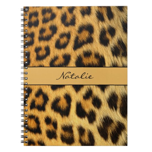 Carnet de notes à motif peau d'animal léopard (Devant)