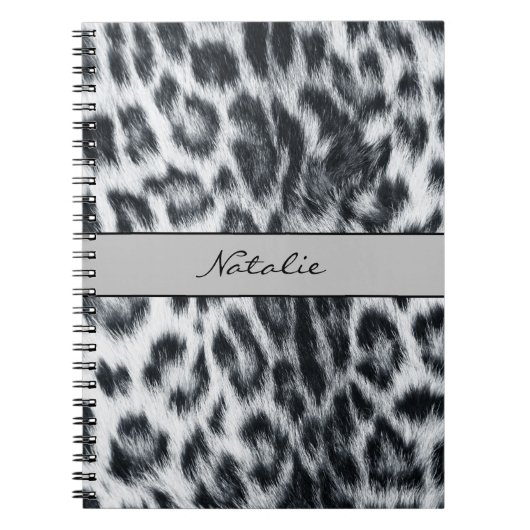 Carnet de notes à motif peau d'imprimé léopard (Devant)