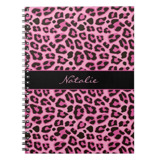 Carnet de notes à motif peau d'imprimé léopard (Devant)