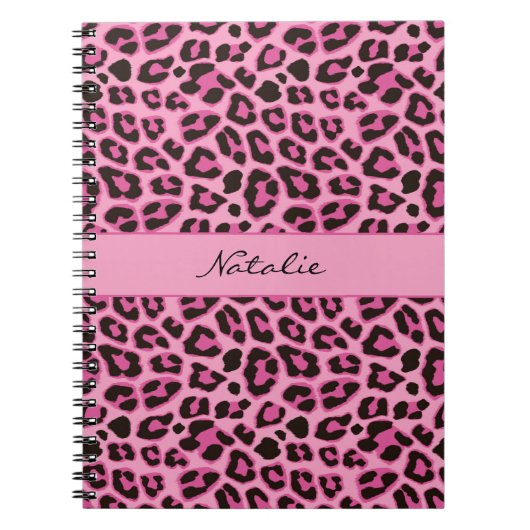 Carnet de notes à motif peau d'imprimé léopard (Devant)