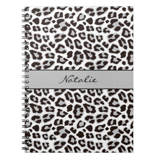 Carnet de notes à motif peau d'imprimé léopard (Devant)
