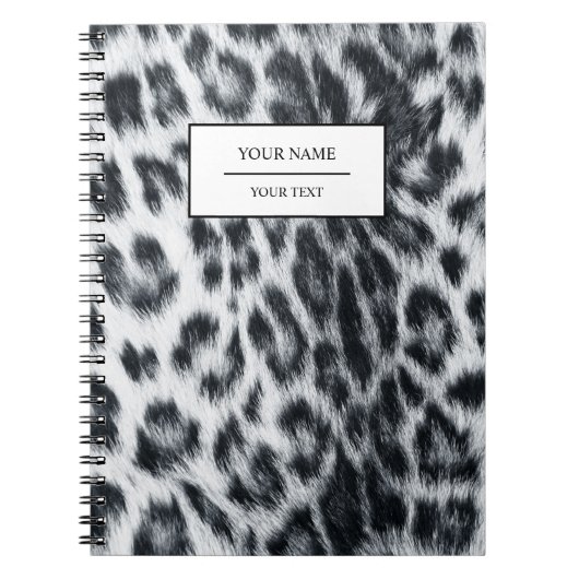 Carnet de notes à motif peau d'imprimé léopard (Devant)