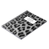Carnet de notes à motif peau d'imprimé léopard (Côté gauche)