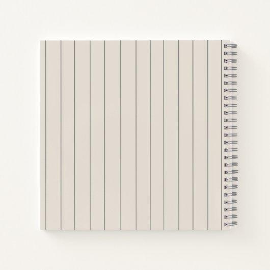 Carnet de notes à nom moderne  (Dos)