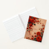 Carnet de notes à reliure spirale Fleurs de roses (Intérieur)