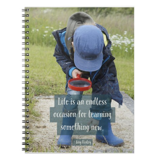 Carnet de notes à spirale "apprenant" 6,5" x8.75 " (Devant)