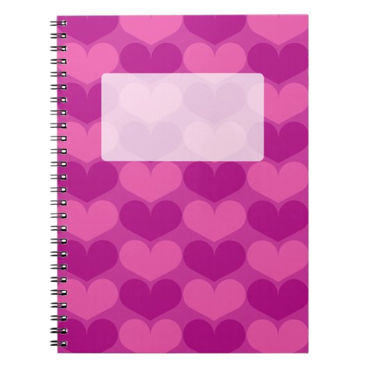 Carnet de notes à spirale avec le motif rose (Devant)