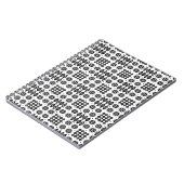 Carnet de notes à spirale blanc de noir de motif (Côté gauche)