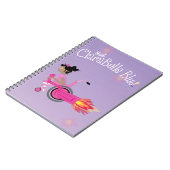 Carnet de notes à spirale bleu de ClaraBelle - (Côté gauche)