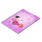 Carnet de notes à spirale bleu de ClaraBelle (Côté gauche)