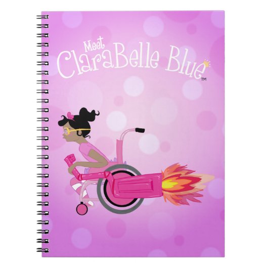 Carnet de notes à spirale bleu de ClaraBelle (Devant)