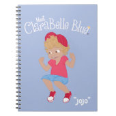 Carnet de notes à spirale bleu de ClaraBelle - (Devant)