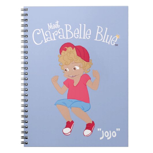 Carnet de notes à spirale bleu de ClaraBelle - (Devant)