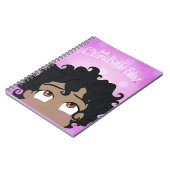 Carnet de notes à spirale bleu de ClaraBelle (Côté gauche)