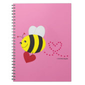 Carnet de notes à spirale d'abeille d'amour (Devant)