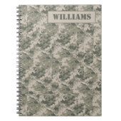 Carnet de notes à spirale d'ACU Camoflauge Digital (Devant)