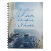 Carnet de notes à spirale "dans le calme" 6,5" (Devant)