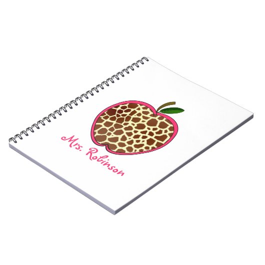 Carnet de notes à spirale d'Apple d'impression de (Côté gauche)