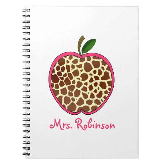 Carnet de notes à spirale d'Apple d'impression de (Devant)