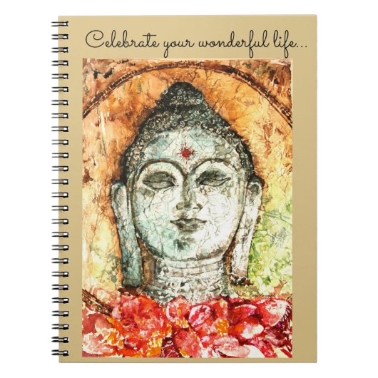 Carnet de notes à spirale d'art d'aquarelle de (Devant)
