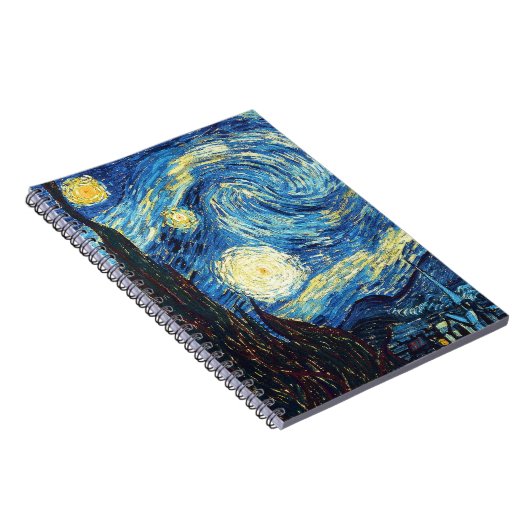 Carnet de notes à spirale d'art de nuit étoilée (Côté Droit)
