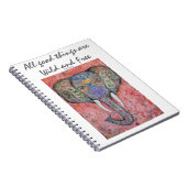 Carnet de notes à spirale d'art d'éléphant (Côté Droit)