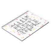 Carnet de notes à spirale de 31:25 de proverbes (Côté gauche)