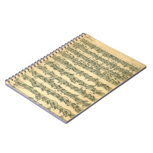 Carnet de notes à spirale de Bach Chaconne (Côté gauche)