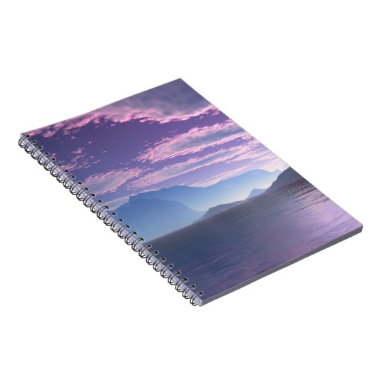 Carnet de notes à spirale de baie de paysage en (Côté Droit)