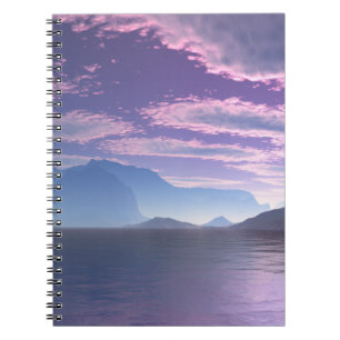 Carnet de notes à spirale de baie de paysage en