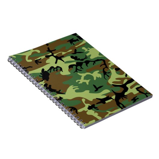 Carnet de notes à spirale de camouflage (Côté Droit)