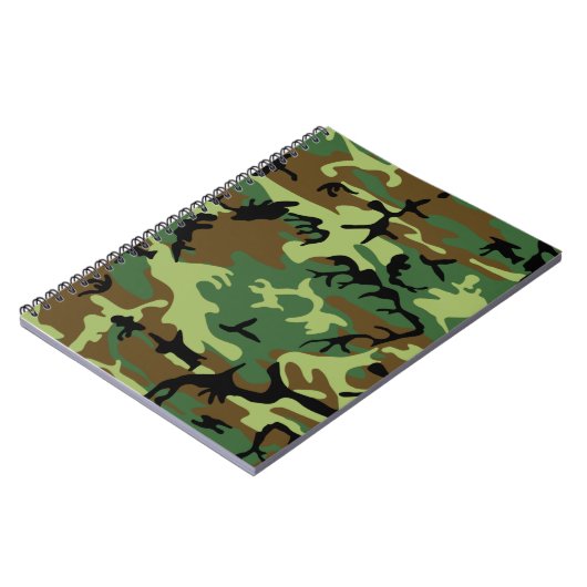 Carnet de notes à spirale de camouflage (Côté gauche)