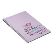 Carnet de notes à spirale de chat drôle de (Côté Droit)