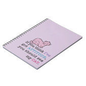 Carnet de notes à spirale de chat drôle de (Côté gauche)