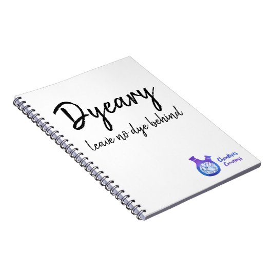 Carnet de notes à spirale de ChemKnits "Dyeary" (Côté Droit)