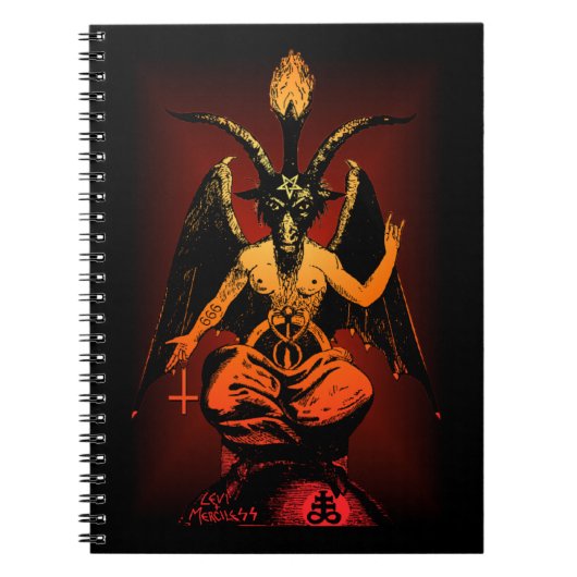 Carnet de notes à spirale de chèvre satanique (Devant)