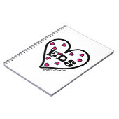 Carnet de notes à spirale de coeur d'EDS (Côté gauche)