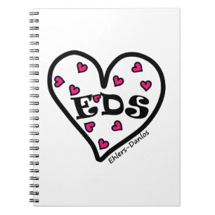 Carnet de notes à spirale de coeur d'EDS