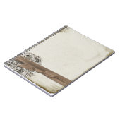 Carnet de notes à spirale de dentelle vintage (Côté gauche)