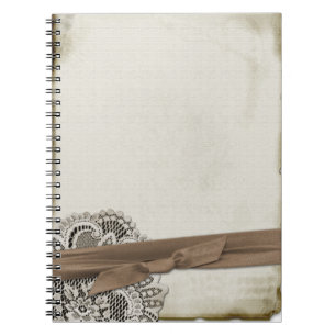 Carnet de notes à spirale de dentelle vintage