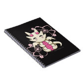 Carnet de notes à spirale de dragon rose de Kawaii (Côté Droit)
