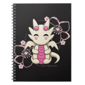 Carnet de notes à spirale de dragon rose de Kawaii (Devant)